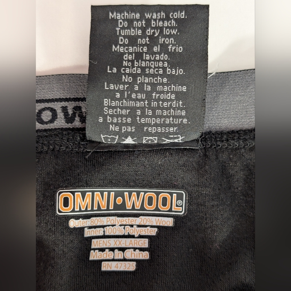 Omni-Wool Men's Base Layer Wool Blend Thermal Bla… - image 8
